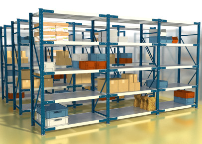 Среднегрузовые полочные стеллажи для тяжелых грузов СГС